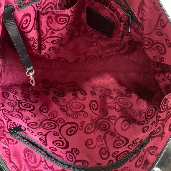 Brighton black nylon tote with leather trim pre loved - Picture 8 of 11